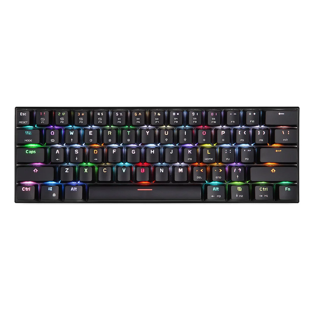 

Bluetooth Wired Mechanical Keyboard with RGB Backlight 61 Keys Keypad for Tablet Laptop EM88