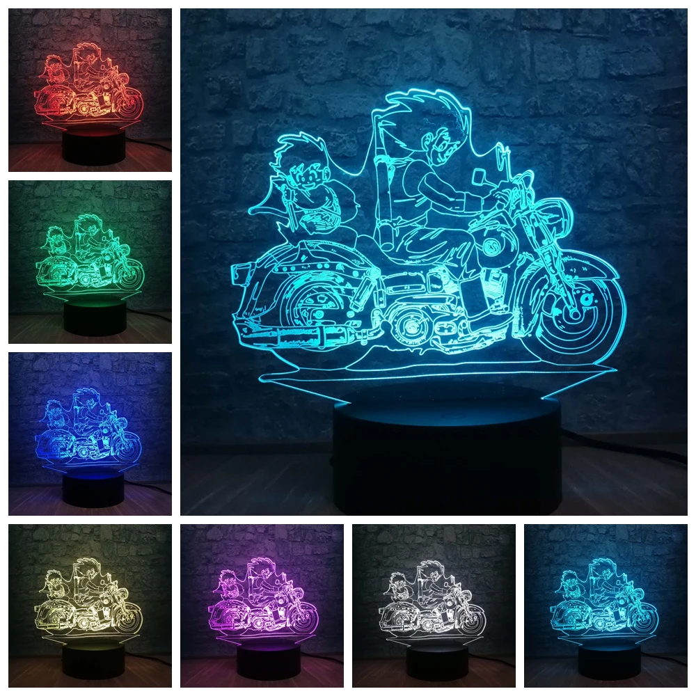 Dragon Ball Saiyan Monkey King 7 цветов светодиодный 3d-ночник настольная лампа домашний декоративный креативный подарок на день рождения Рождество Детская игрушка