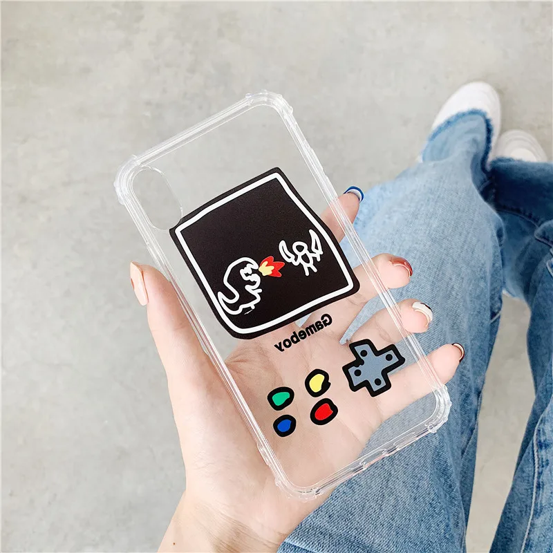 Sdreefge мультфильм Gameboy прозрачные телефонные чехлы для iphone 6 S 7 8 Plus X XS Max XR мягкий ТПУ