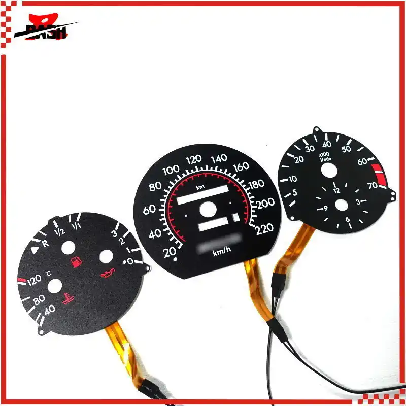 Dash 220 Km For W124 W126 El Glow Gauge Black Panel White Lighting 1318637k 1303023k Speedometers Aliexpress
