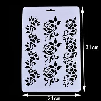 

3 Bunches of Rose DIY Layering Stencil Masking Spray Template Scrapbooking Stamp Album Decorative Embossing Paper Card Craft