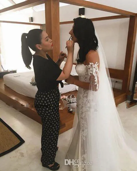 2016-Off-shoulder-Mermaid-Wedding-Dresses-with-half-Sleeves-Arabic-Cheap-bridal-Wedding-Gown-lace-vestido (2)