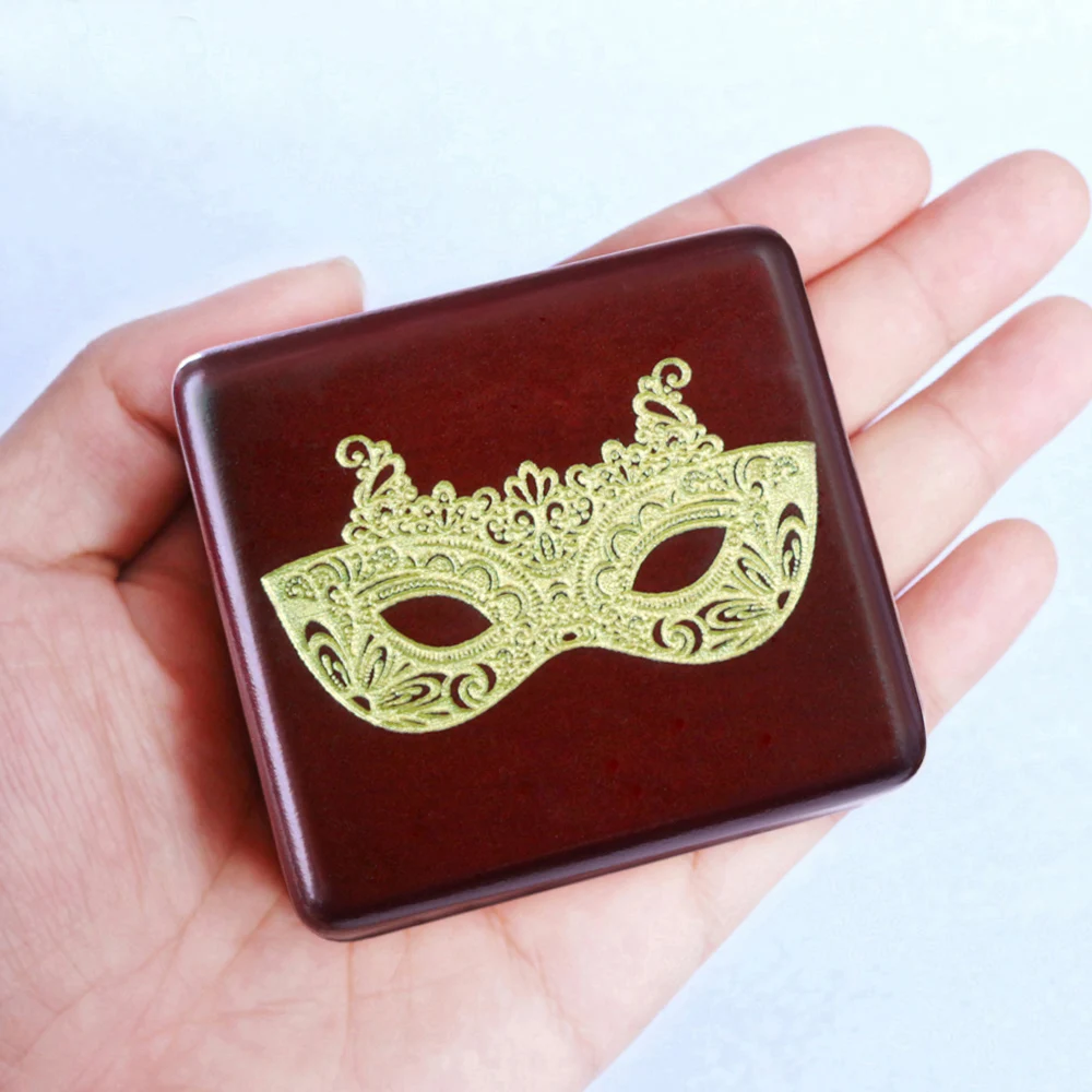 Rosiking Handmade Wooden phantom of the opera Masquerad Music Box Birthday Gift For Birthday special gifts