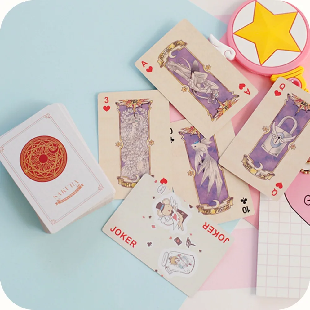 Anime Cardcaptor Sakura Clow Card Captor Saku Poker Cards Character Deck  Toys Kinomoto Li Syaoran Model Toy 54 Pcs In Pack - Action Figures -  AliExpress