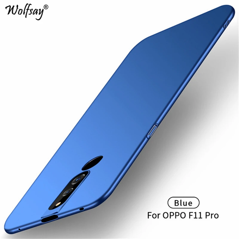 Чехол для Oppo F11 Pro Чехол A9 ультра тонкий классический гладкий матовый PC чехол для телефона для Oppo F11 Pro Чехол для Coque Oppo F11 Pro Чехол - Цвет: Blue
