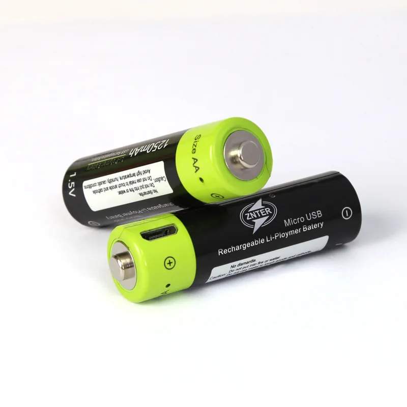2/4 шт. ZNTER 1,5 V AA 1250 мАч литий-полимерный аккумулятор li-po перезаряжаемый литий-ионный аккумулятор с USB зарядный кабель пакет