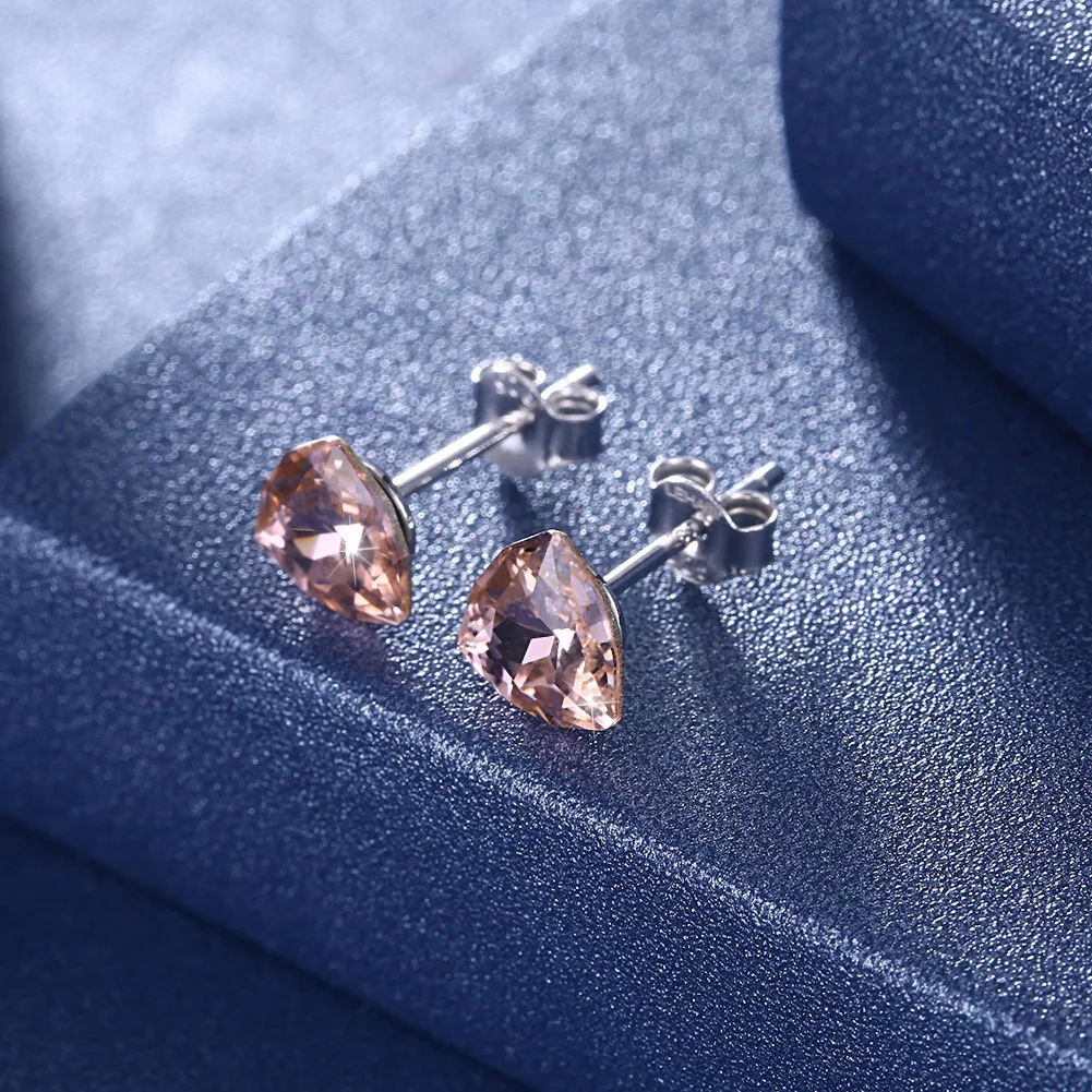 

Austria Crystal Multi Color Women's Studs Earrings Style Bizuteria kolczyki Jewelry Geometric orecchini Brincos