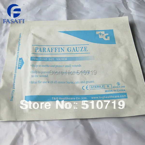 10*20cm 100pcs CE medical adhesive wound paraffin gauze pad bandage buy