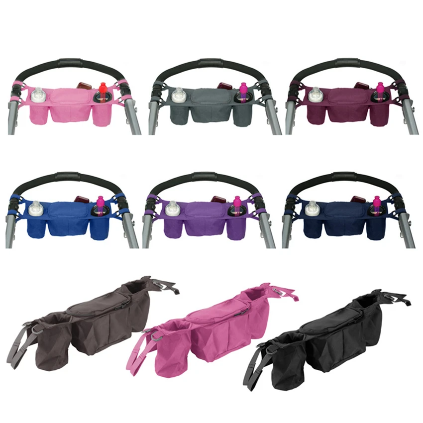 

7 Color Baby Stroller Organizer Baby Pram Carriage Bottle Cup Holder Bag for Pram Buggy Baby Stroller Accessories Wheelchair Bag