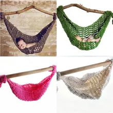 Новорожденный ручной вязки одежда для малышей гамак детская Фотография Студия реквизит качалка для малышей fotografie achtergronden Джемперы для младенцев