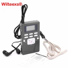 WILTEEXS портативный мини модуляция частоты цифровой светодиодный дисплей FM радио приемник обработка сигнала с наушниками