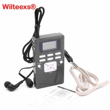 WILTEEXS Portable Mini Frequency Modulation Digital LED Display FM Radio Receiver Signal Processing With Earphone fm micro smd radio diy kit frequency modulation electronic production training