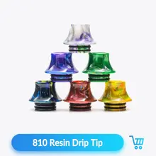 Кварцевый Banger 50 шт. 810 капельный наконечник из эпоксидной смолы для V8 RDA емкость RTA атомайзера электронная сигарета Vape аксессуары мундштук