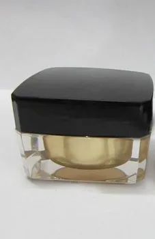 

20PCS 20g white clear square acrylic cosmetics packing bottle with black cover,Cream box / bottle