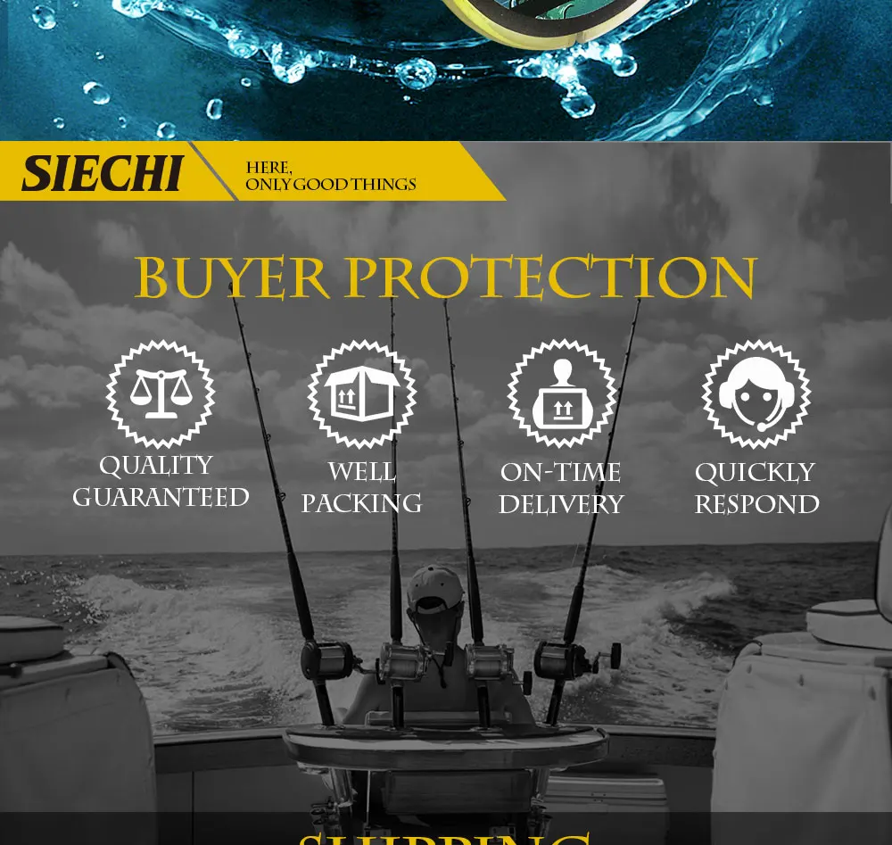 Linha de Pesca m de Pesca de Mar Siechi 4 Vertentes 300 m Amarelo pe Trança 500 m 1000 Tecer Super Forte Tópicos 16 Esporte e Lazer