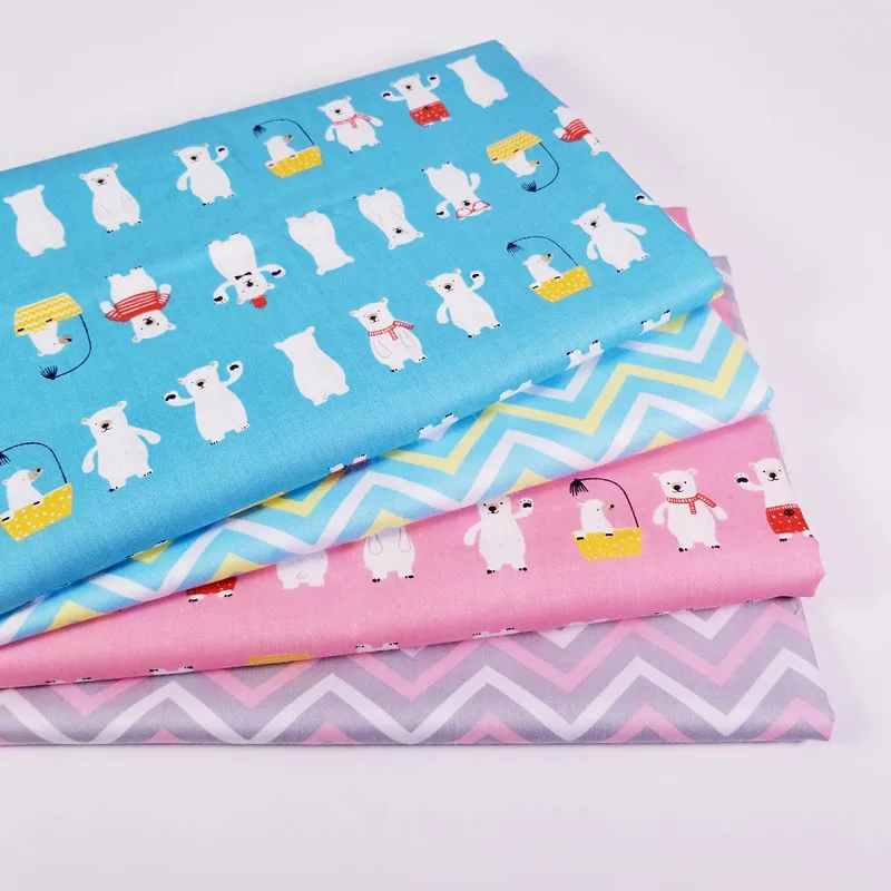 

By Meter Polar Bear Animal Print Fabric 100% Kids Cotton Twill Fabric for DIY Sewing Quilting Sheet Material For Baby&Child