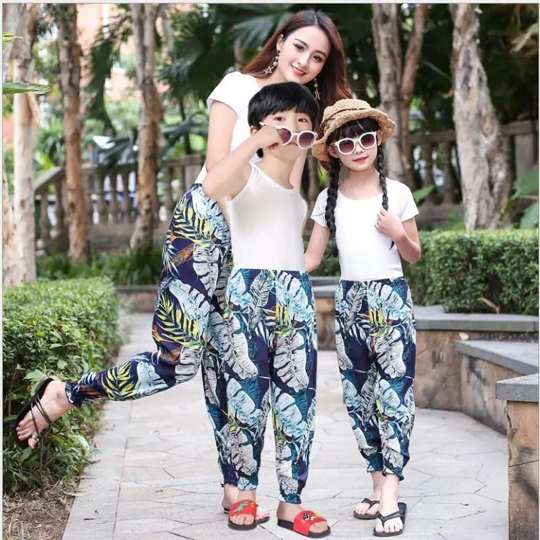 

summer casual pants for Yoga Loose mother and daughter family clothing FAMILY CLOTHING