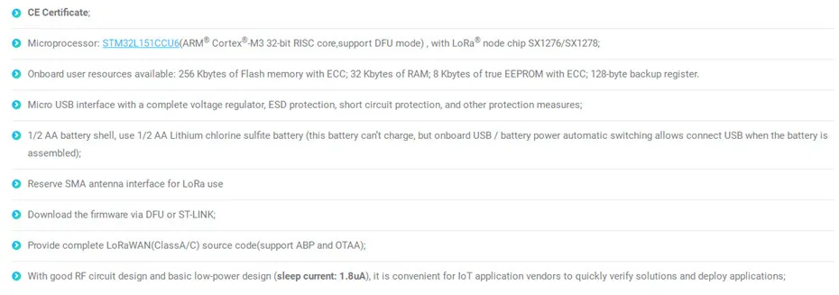 Heltec IOT LORA Node Lora Node 151/LN151 915 mhz STM32 L151CCU6 SX1276 lora макетная плата с антенной