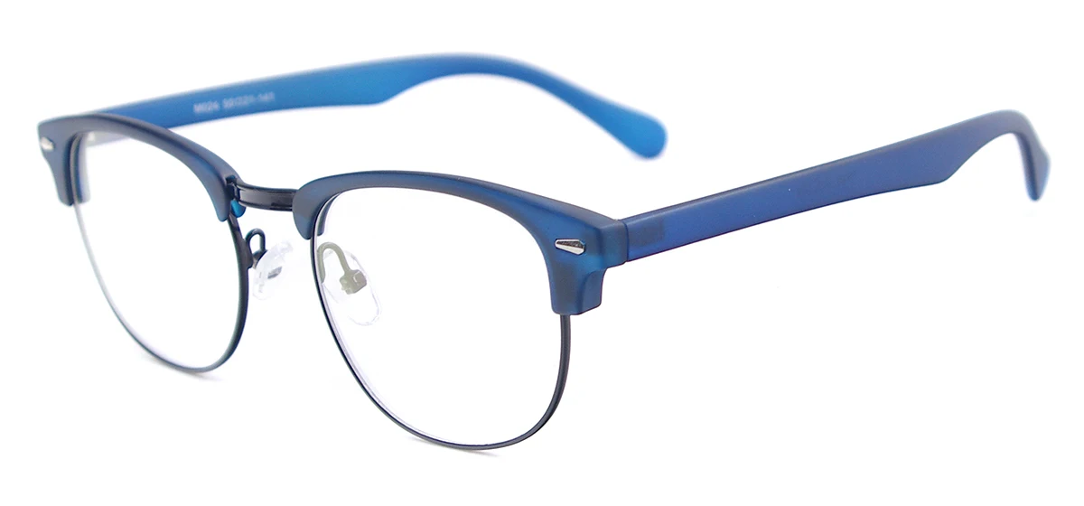 Для мужчин Винтаж TR90 оправы для женщина круглый полный обод легкие очки для женщин от близорукости, по рецепту линзы - Цвет оправы: Синий