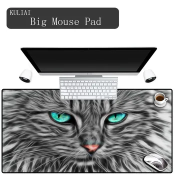 

XGZ Print Blue Eyes Cat Animal Mouse Pad Hello Kitty Wallpaper Desktop Computer Mousepad Gaming Notebook Keyboard Mousemat
