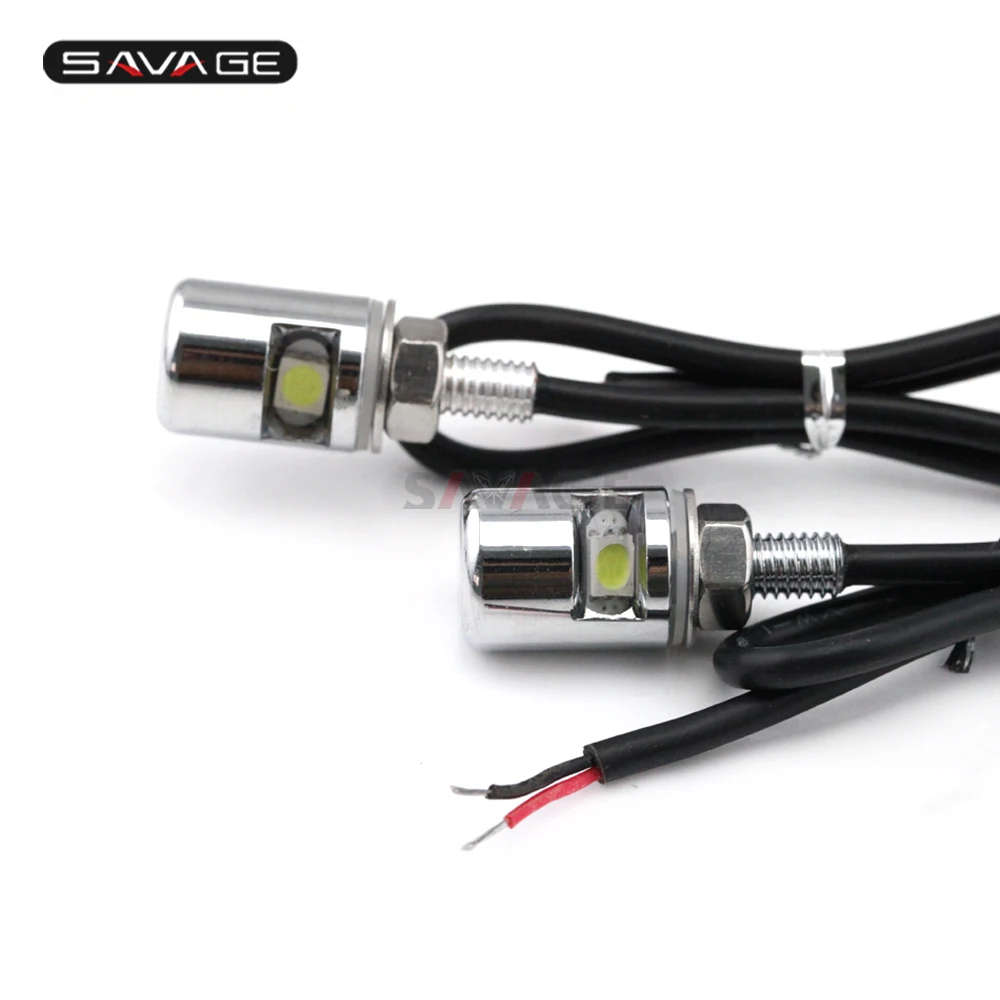 

1 pair CNC Motorcycle Accessories Universal 12V LED License Plate Screw Bolt Light Lamp