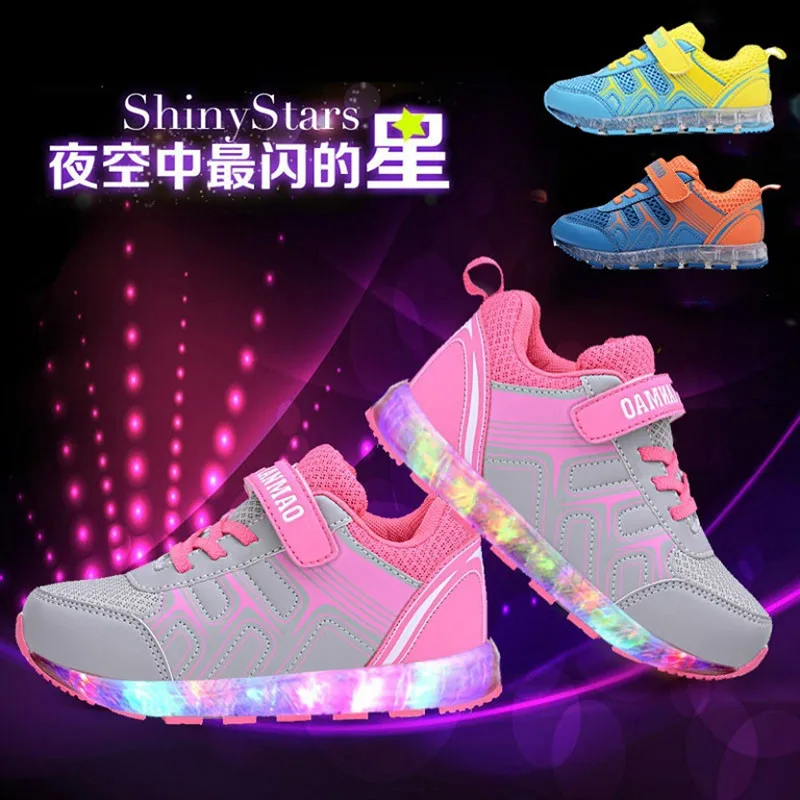 Tenis LED infantil kids light up shoes glowing sneakers luminous girls shoes kids sneakers lights boys shoes led trainers