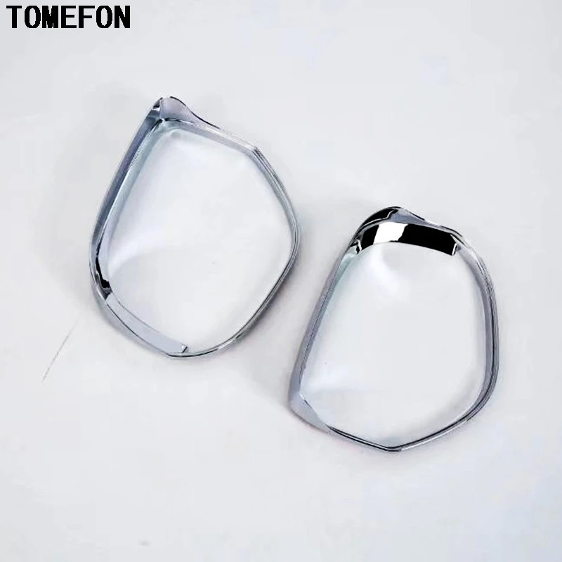 ABS Chrome Rearview Side Mirror Glass Rain Shield Sun Visor Shade Frame 2PCS/Set For Mitsubishi Outlander TOMEFON