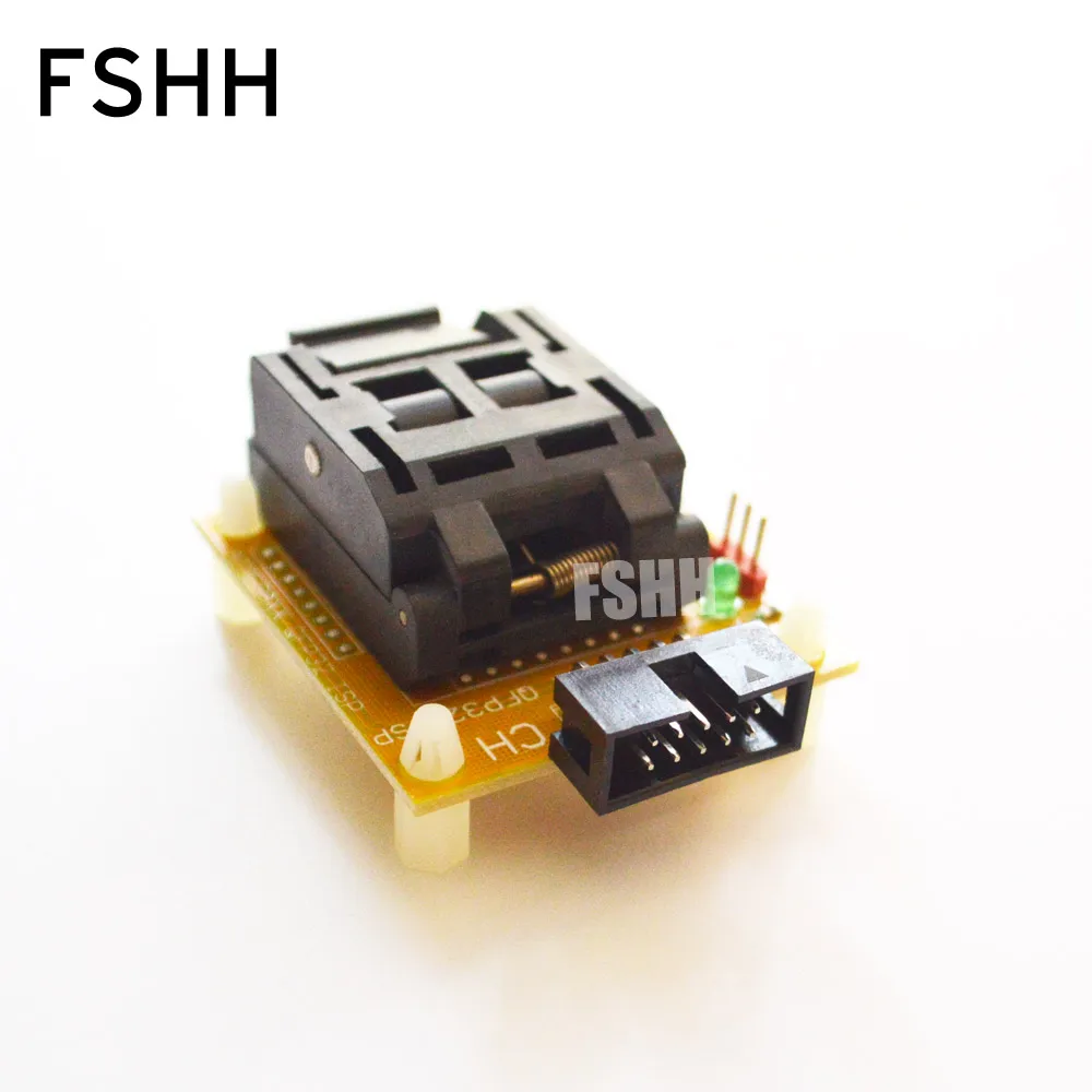 TQFP32 QFP32 test socket for AVR ISP test mega8 mega48 mega88 adapter TQFP32 QFP32 test socket for AVR ISP test mega8 mega48 mega88 adapter