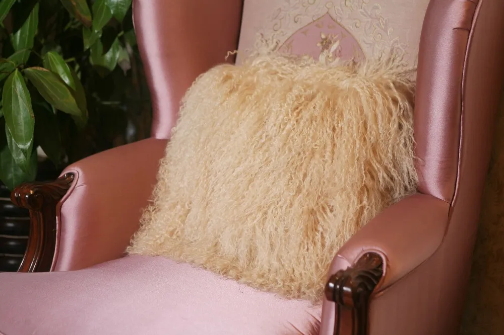 sheep skin back cushion pillow7
