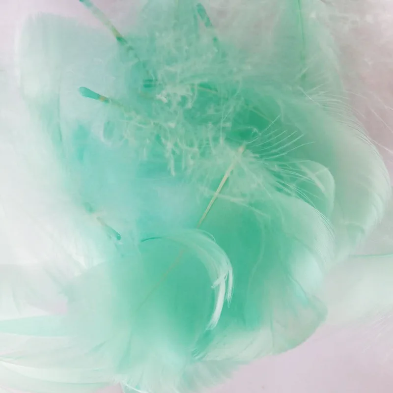 100 шт Натуральные Цветные воздушные шары, декоративные перья, прозрачный шар, наполнитель, перья для рукоделия, свадебные, домашние, вечерние, украшения - Цвет: Зеленый