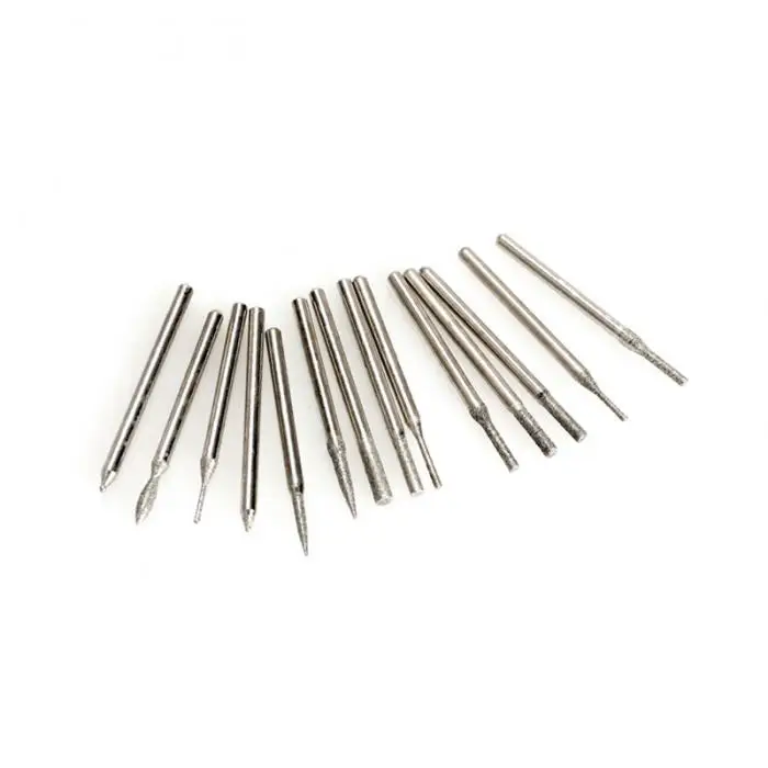 30 Pcs/Set 3mm Rotary Drill Bits Crystal Diamond Burrs Kit Ceramics Gems Engraving Tools HVR88