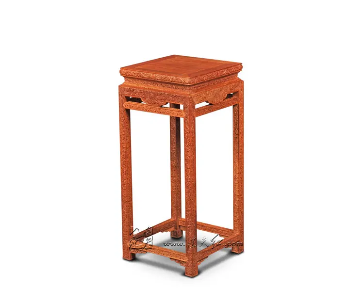 Rosewood High Square Console Table Solid Wood Flower Incense Burner Stand Home Living Room Side End Table Annatto Small Desk New