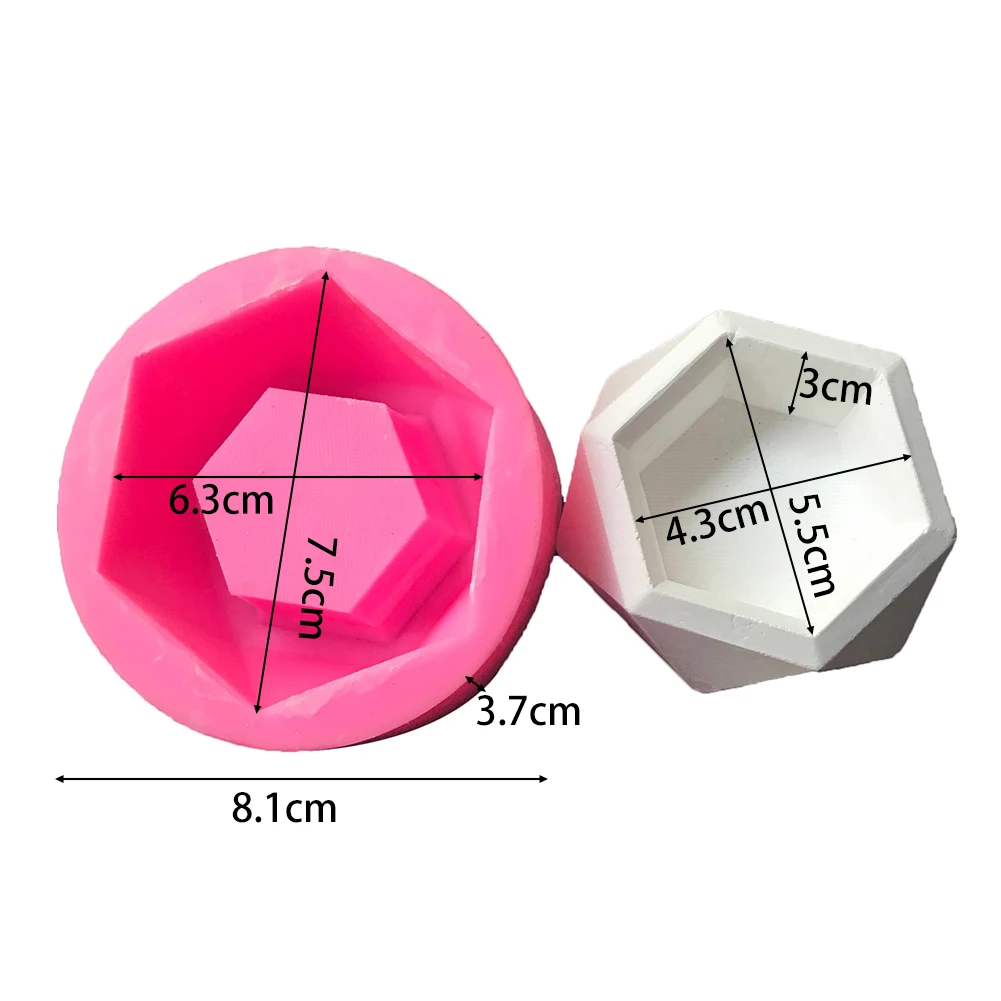 Силиконовые формы, креативные геометрические полигональные бетонные цветочные горшки, ваза, форма для украшения офиса, сделай сам, глина, цементика, силиконовая форма