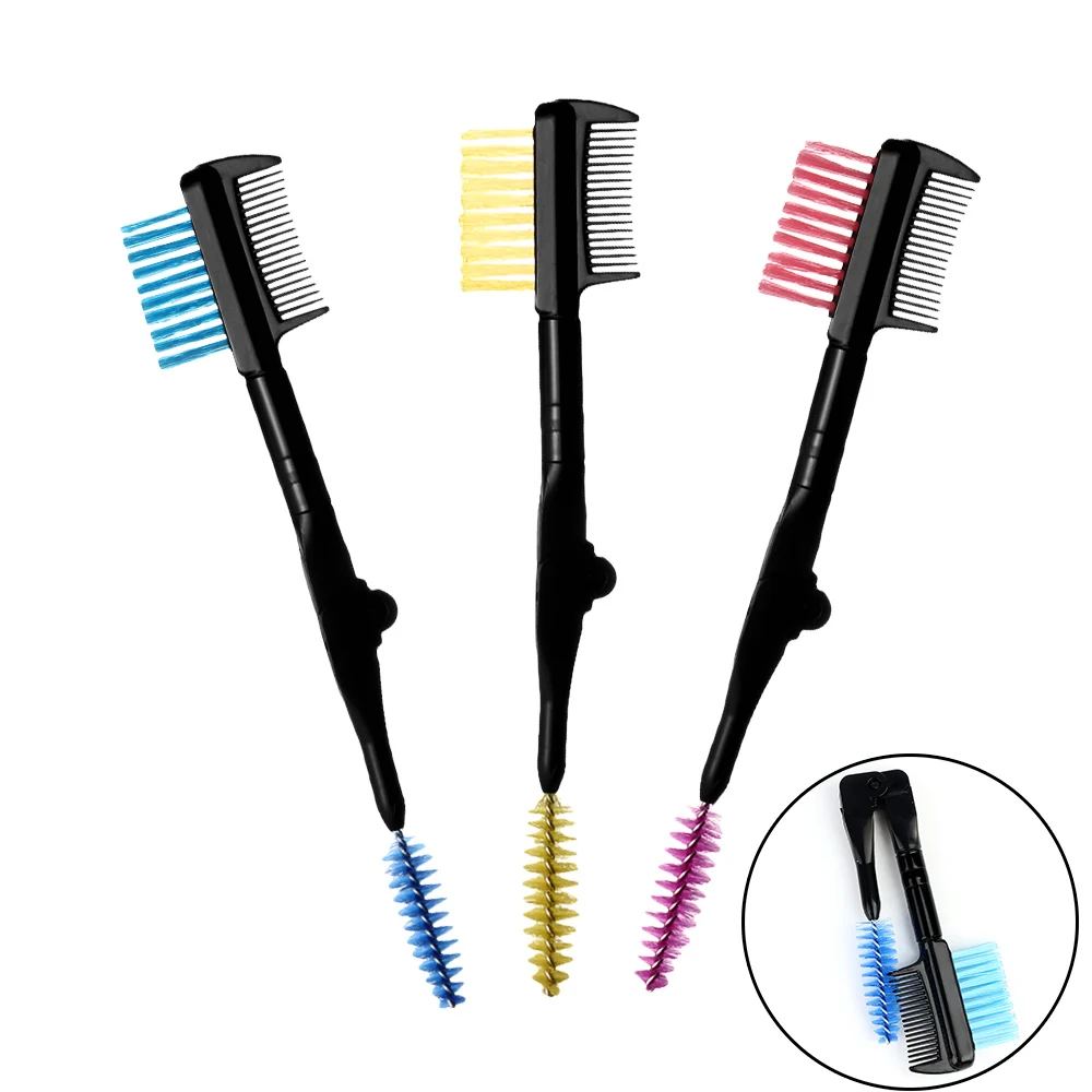 Double Sided Eyebrow Brush and Eyelash Comb Mascara Separator Beauty