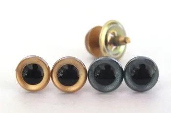 

20pairs mixed color (gold and dark gray) 10.5mm Plastic doll round eyes