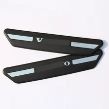 For Volvo XC60 V60 2014 2015 2016 Plastic Rear Door Sill Plate Welcome Pedal Exterior Threshold Strips Set of 2pcs