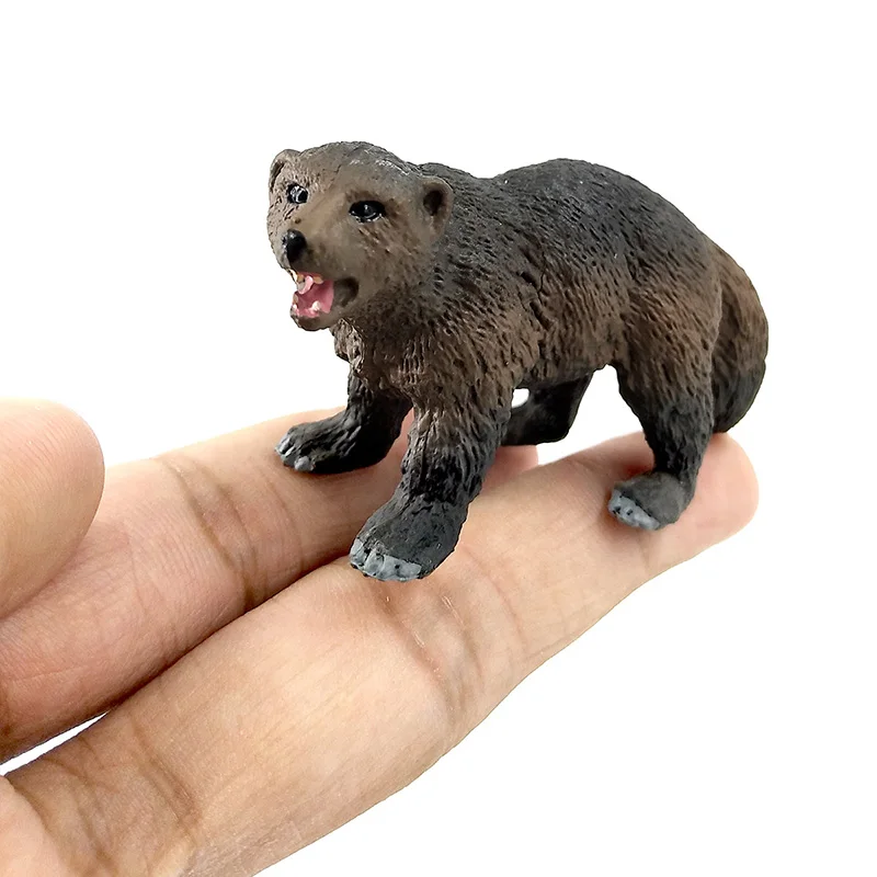 Имитация леса модель диких животных один кусок барсук Росомаха Anteater Beaver Bear