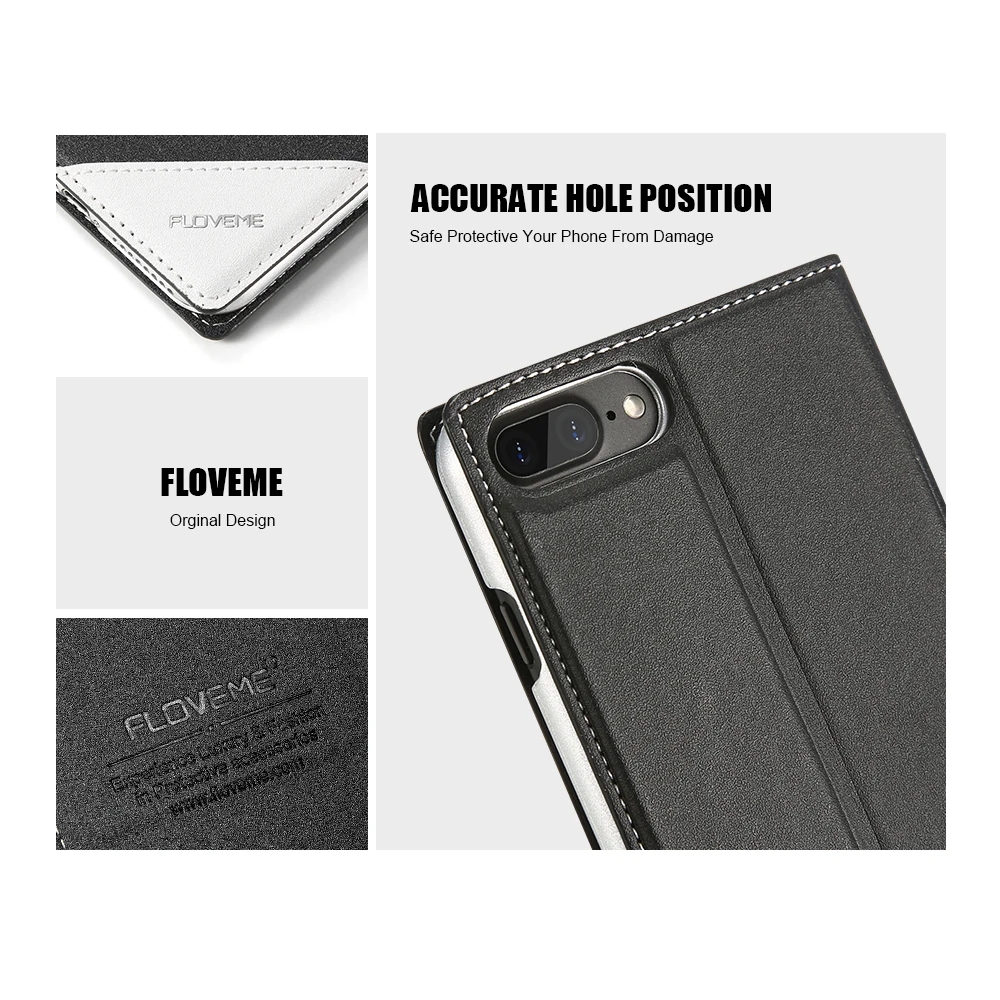 FLOVEME кожаный бумажник чехол для телефона iPhone 6 S 7 8plus X XS Max XR с откидной крышкой и
