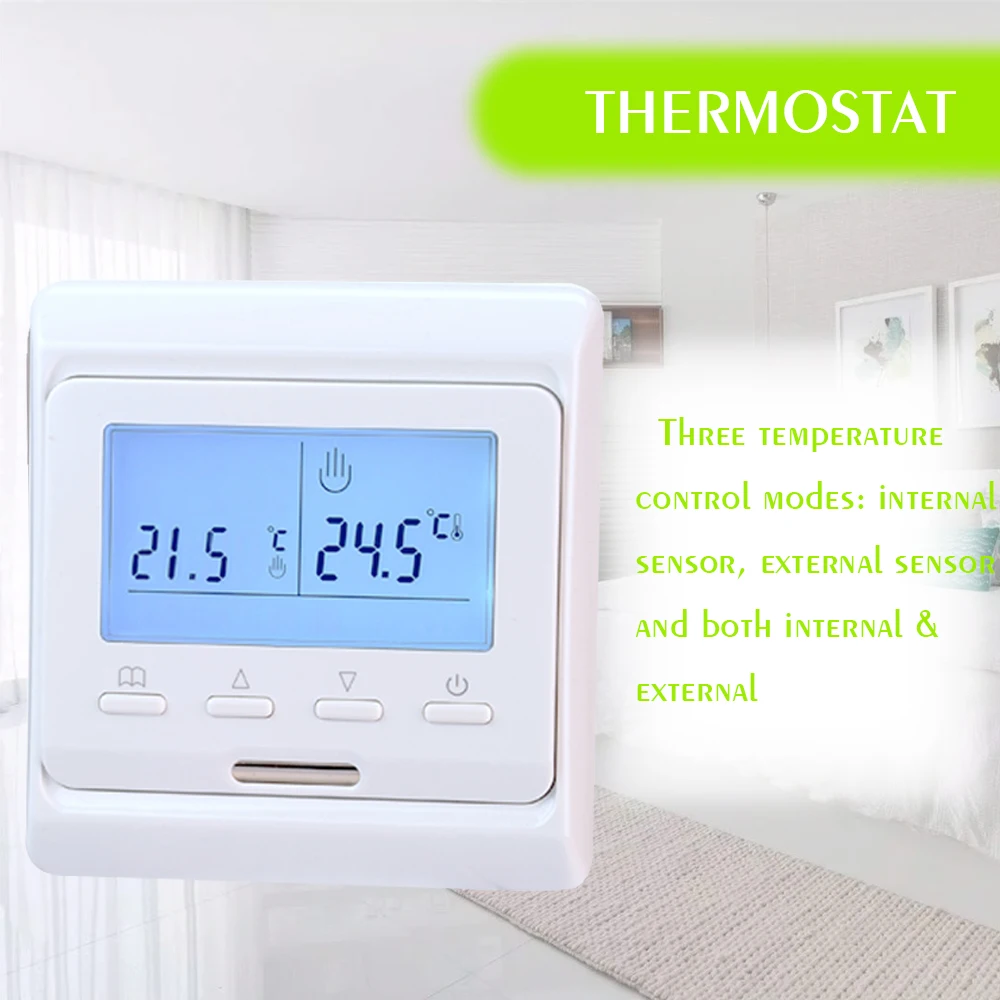 

thermometer Heating Thermostat Panel Intelligent Temperature Control Switch Overheat Protection Keypad Lock Controller E51