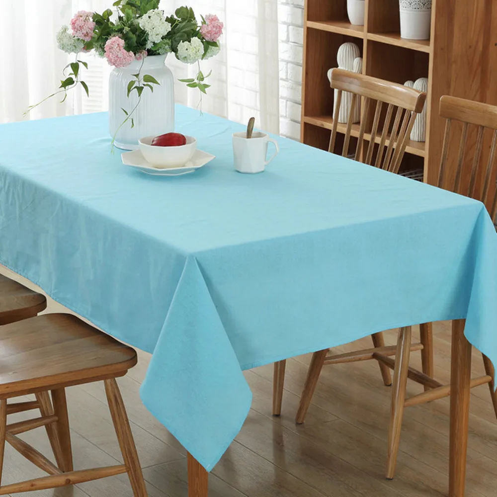 Candy color cotton and linen tablecloth rectangular tablecloth