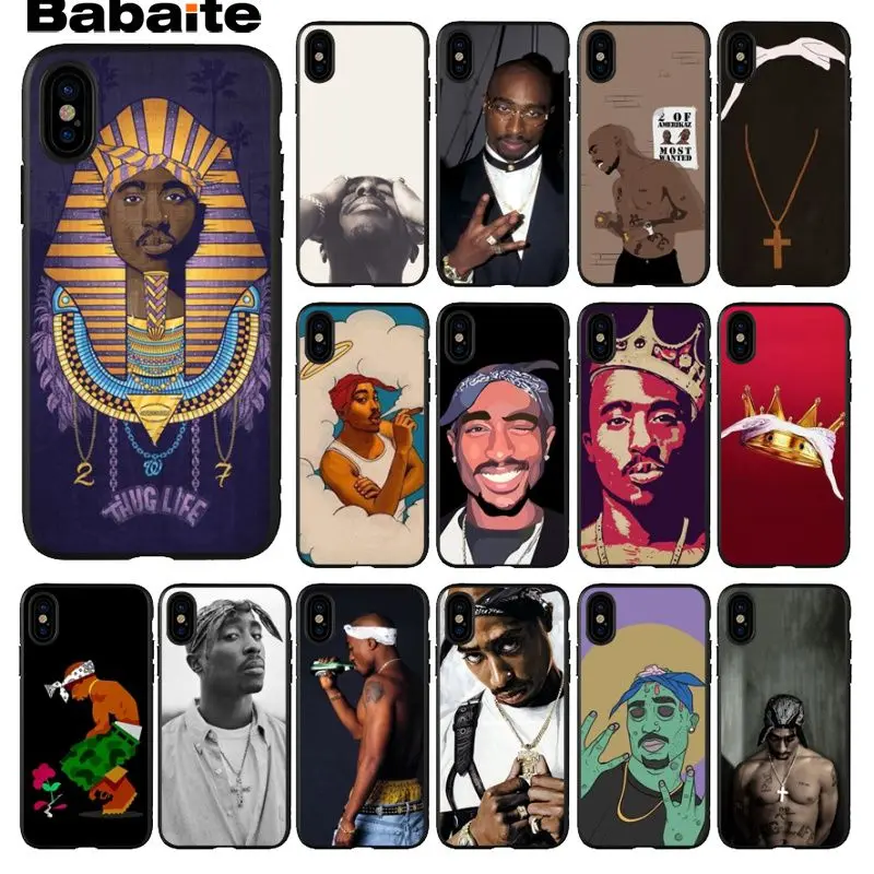 

Babaite 2pac Tupac And Biggie TPU Soft Silicone Phone Case Cover for iPhone 6S 6plus 7 7plus 8 8Plus X Xs MAX 5 5S XR