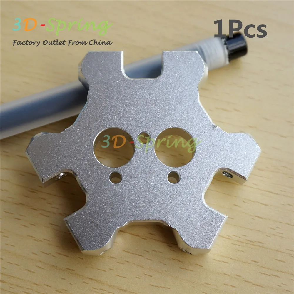 

1Pcs 3D Printer M4 Delta Kossel Double Nozzle Fisheye Effector Double Hole Bore Hammock 4MM All-Metal Aluminum Alloy
