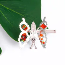 Модные изысканные металлические шпильки в форме бабочки, заколки для волос, женские аксессуары для волос, ювелирные изделия для девочек