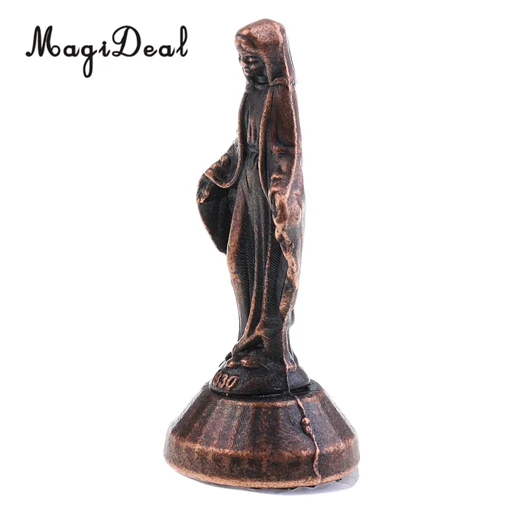 Madonna Sculpture Statue Figurine for Car Home Chapel Decor Ornament Copper
