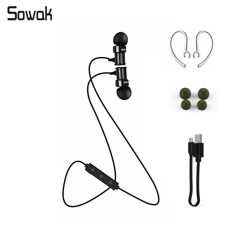 

Sowak Magnetic Sport Earphone Running Headset in ear Mobile Phone Earphones With Microphone Sweatproof for all smartphones
