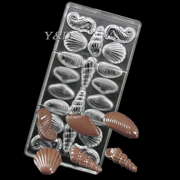 Жёсткая формочка для изготовления морских ракушек поликарбоната|chocolate polycarbonate