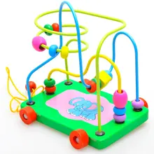 Новинка, Обучающие математические игры, игрушки, Мультяшные, красочные, деревянные, подвижный куб, бусина, лабиринт, головоломка, форма Абака, игрушка для детей, малышей, 1 шт