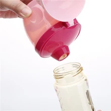 Портативный мультяшный медведь коробка вложенные игрушки Игрушки для раннего кормления диспенсер Контейнер игрушки Три решетки для хранения продуктов