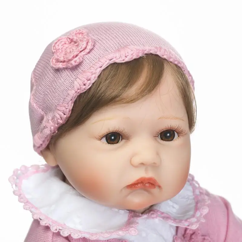 Nicery 20-22 дюймов 50-55 см Bebe Кукла реборн Мягкий Силиконовый мальчик девочка игрушка реборн кукла подарок для детей белое платье розовое пальто