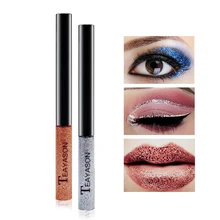 15 цветов Блеск для глаз макияж лайнер Блестящий легко носить водонепроницаемый пигментированный Красный Синий Золотой подводка для глаз сексуальные тени для век Жидкий Макияж